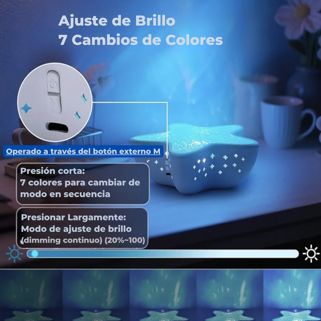 Estrella de luz Aurora Boreal: ilumina tu espacio con 7 colores mágicos.
